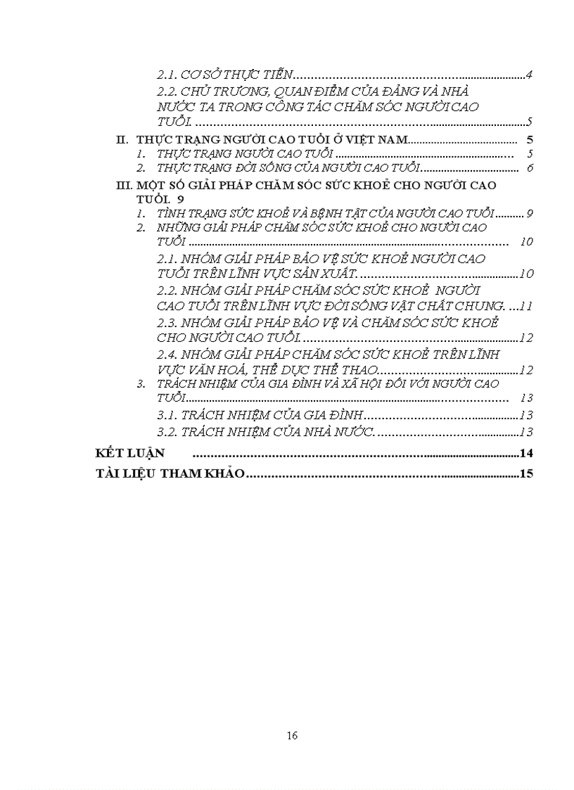image for page Thực trạng người cao tuổi và một số giải pháp chăm sóc sức khoẻ cho người cao tuổi ở Việt Nam