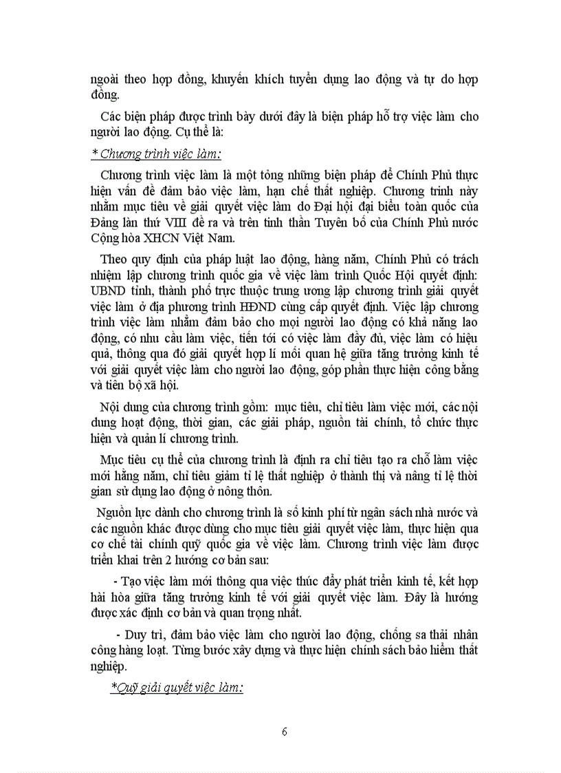 image for page Học kỳ lao động đề số 14 Phân tích các biện pháp hỗ trợ và giải quyết việc làm cho người lao động kèm tình huống