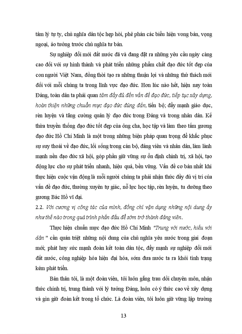 image for page Bài thu hoạch môn tư tưởng hồ chí minh 3 câu hỏi quan trọng