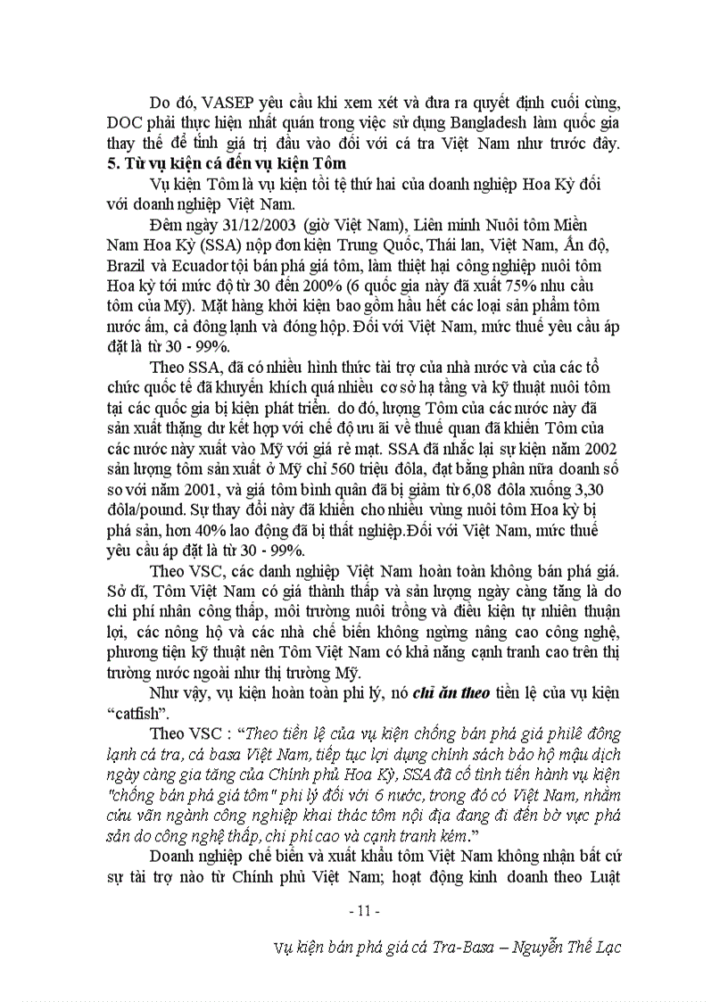 image for page Vụ kiện bán phá giá cá tra basa và tôm