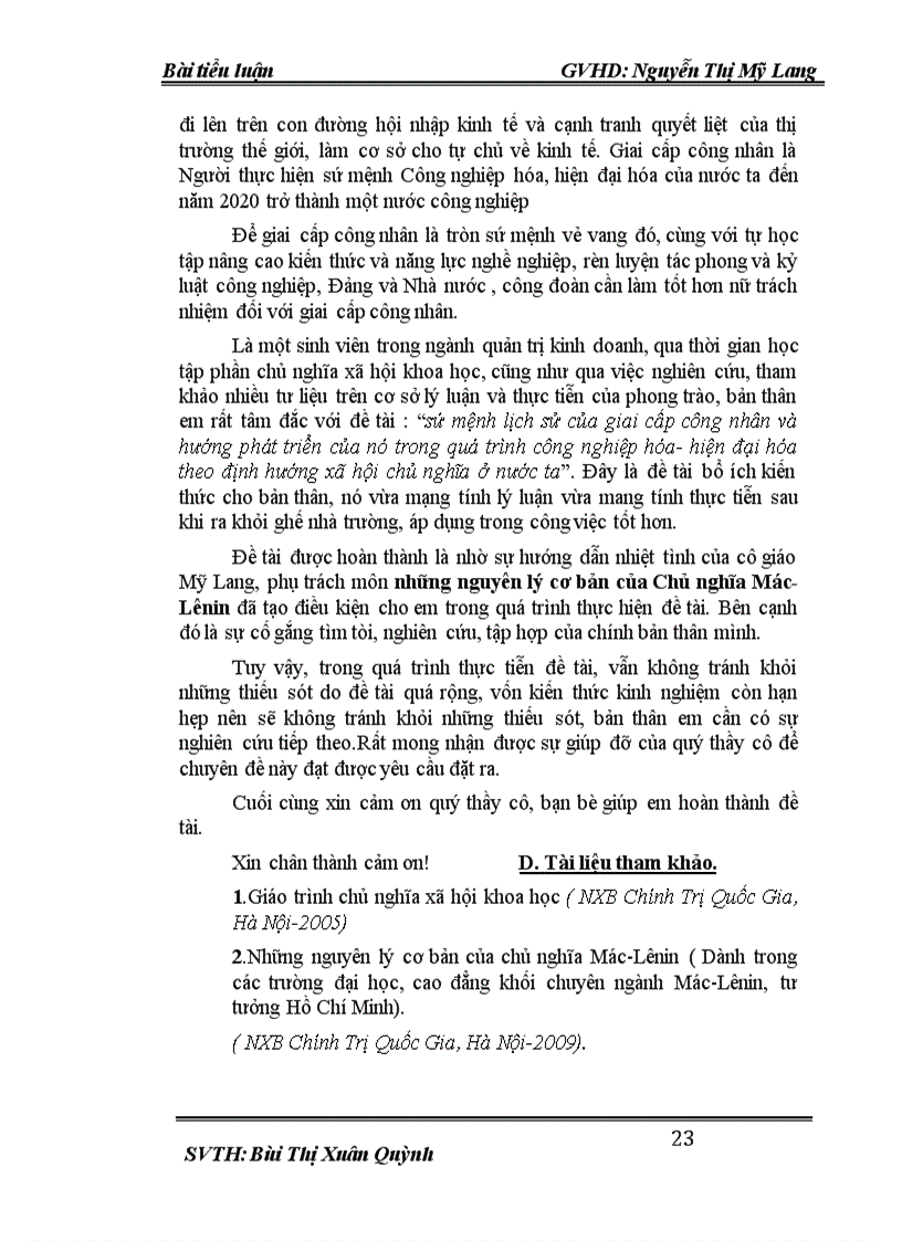 image for page Những nguyên lý cơ bản của chủ nghĩa Mác Lênin Sứ mệnh của giai cấp công nhân Việt Nam