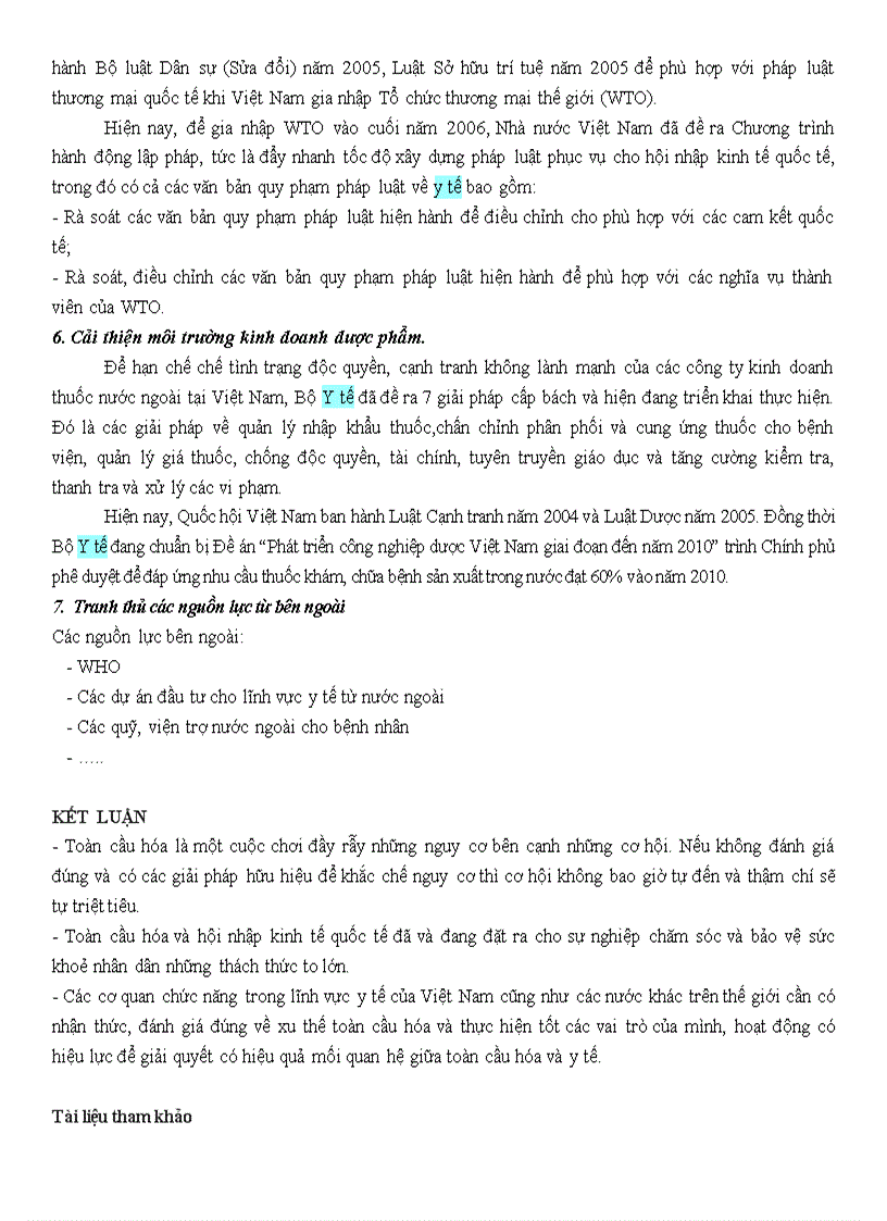 image for page Ytế Việt Nam trong xu hướng toàn cầu hóa