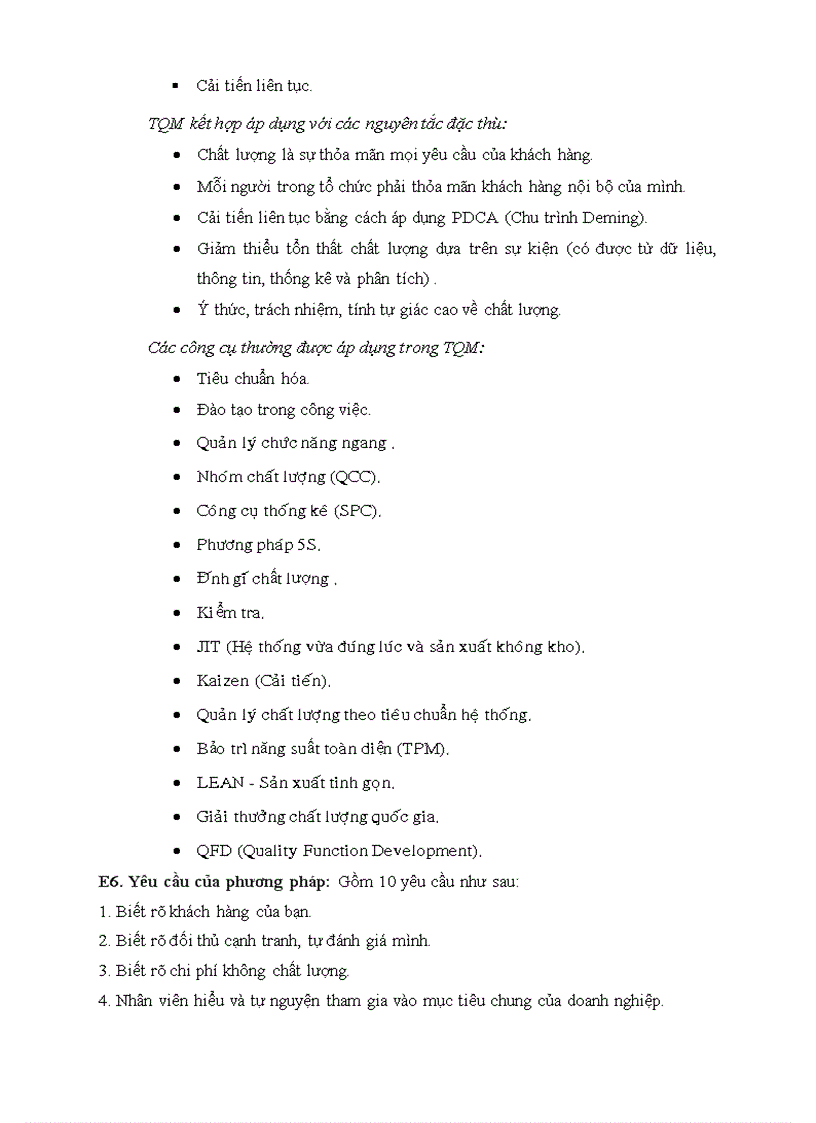 image for page Triết lý và nội dung cơ bản của các phương pháp quản lý chất lượng Ưu nhược điểm và phạm vi áp dụng của từng phương pháp trên