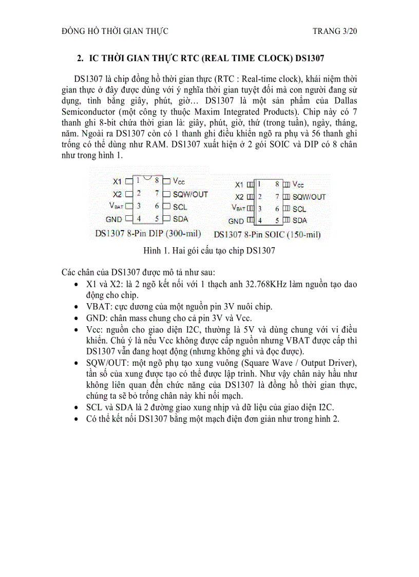 image for page Đồng hồ thời gian thực dùng ic rtc ds1307 và vi điều khiển 89s52 lê đức ân