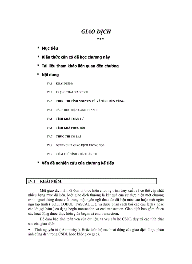 image for page Transaction quản lý giao dịch trong SQL