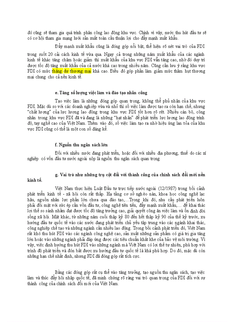 Tình hình thu hút FDI tại Việt Nam tính đến năm 2010