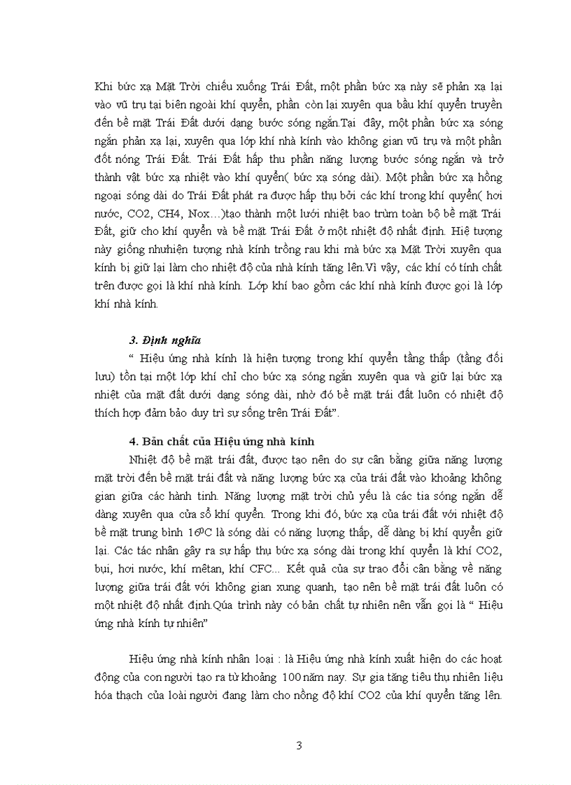 Hiệu ứng nhà kính ảnh hưởng của hiệu ứng nhà kính đến sự biến đổi khí hậu và sự nóng lên toàn cầu