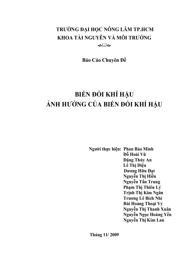image for page Biến đổi khí hậu ảnh hưởng của biến đổi khí hậu