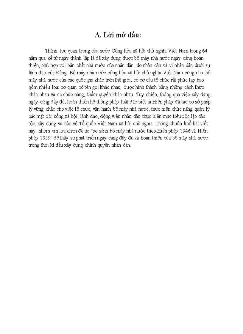 image for page So sánh bộ máy nhà nước theo Hiến pháp 1946 và Hiến pháp 1959