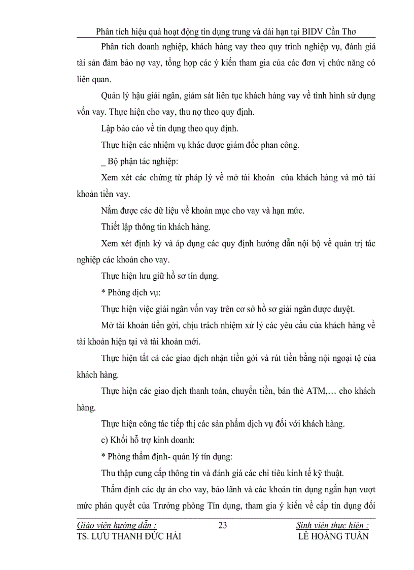 image for page Phân tích hiệu quả hoạt động tín dụng trung và dài hạn tại BIDV Cần Thơ