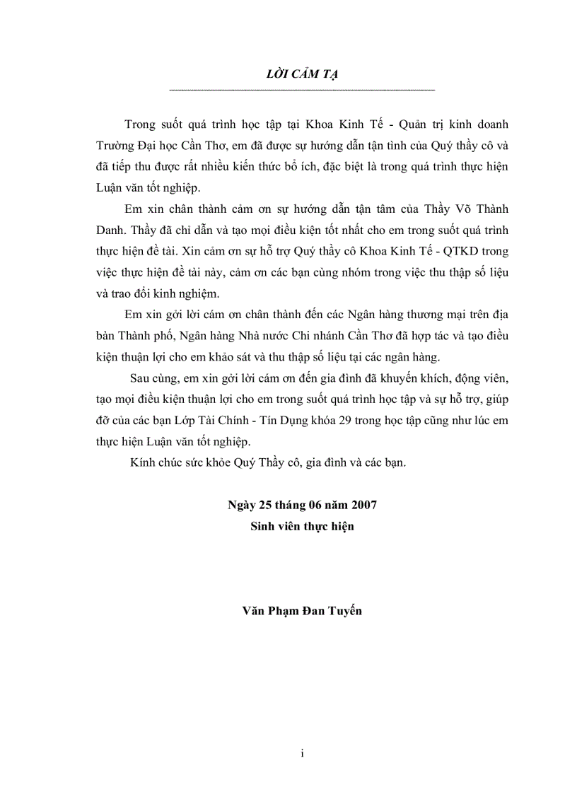 image for page Phân tích các nhân tố ảnh hưởng đến cung tín dụng của hệ thống ngân hàng thương mại cho doanh nghiệp tư nhân ở thành phố cần thơ