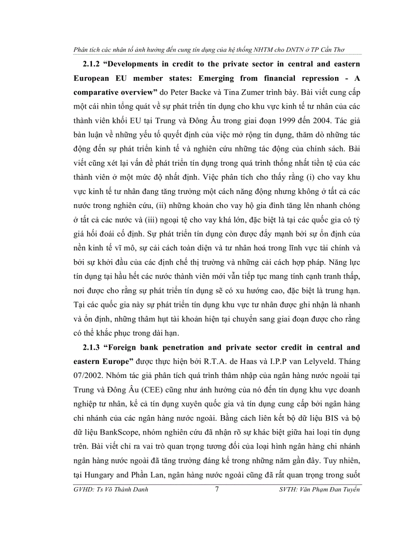 image for page Phân tích các nhân tố ảnh hưởng đến cung tín dụng của hệ thống ngân hàng thương mại cho doanh nghiệp tư nhân ở thành phố cần thơ