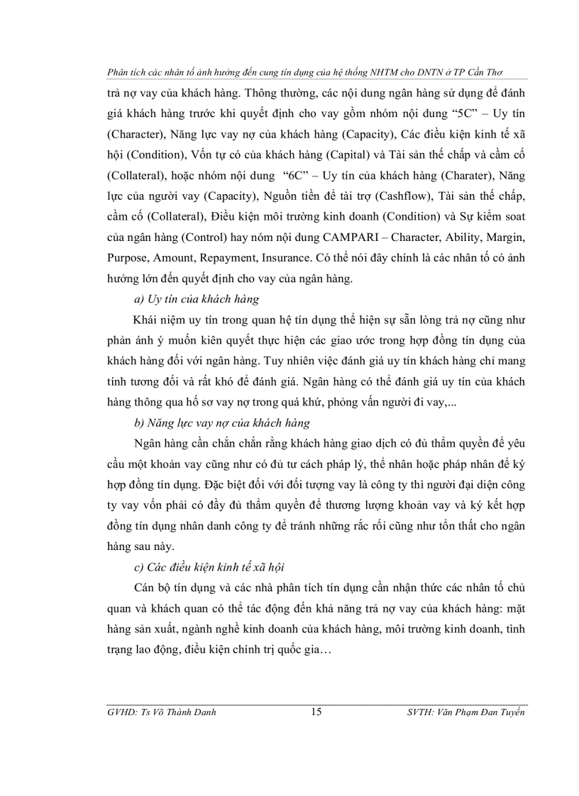 image for page Phân tích các nhân tố ảnh hưởng đến cung tín dụng của hệ thống ngân hàng thương mại cho doanh nghiệp tư nhân ở thành phố cần thơ