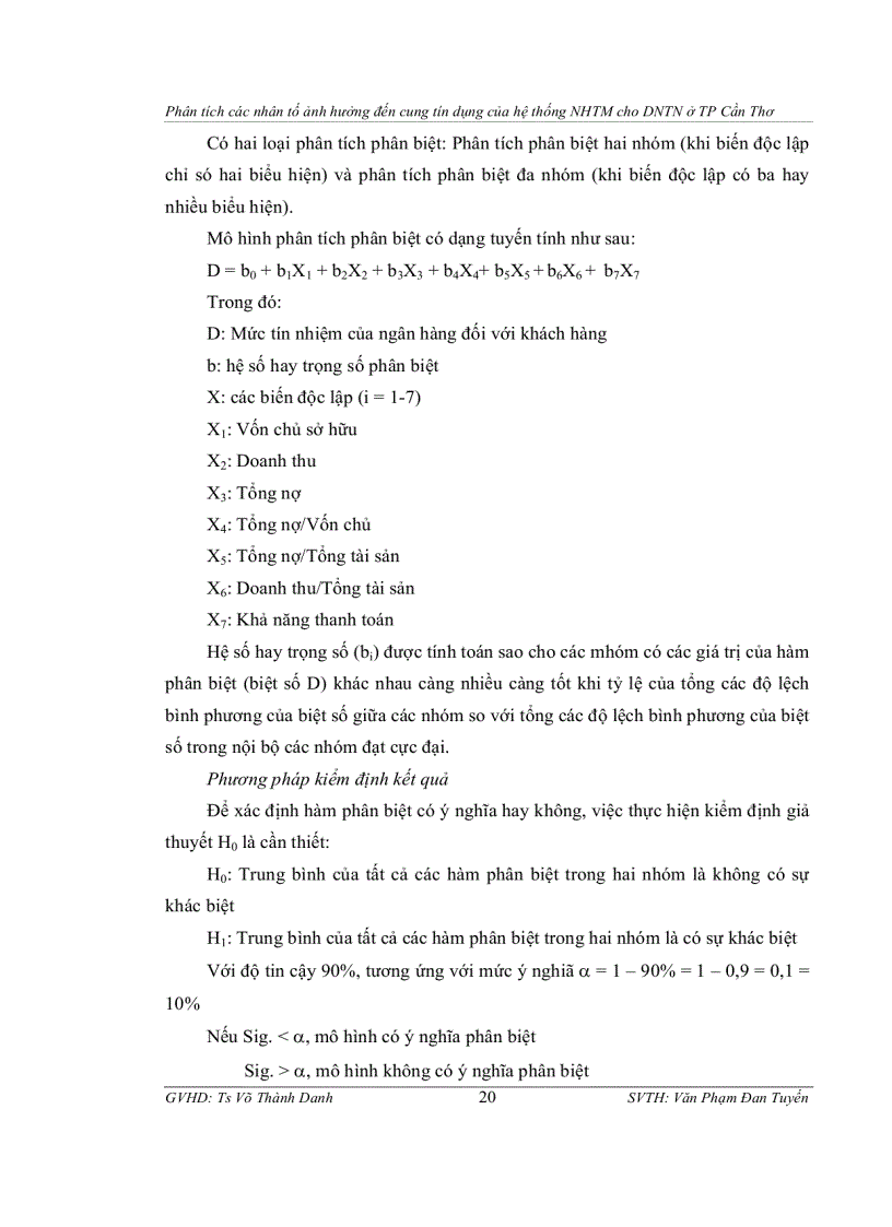 image for page Phân tích các nhân tố ảnh hưởng đến cung tín dụng của hệ thống ngân hàng thương mại cho doanh nghiệp tư nhân ở thành phố cần thơ