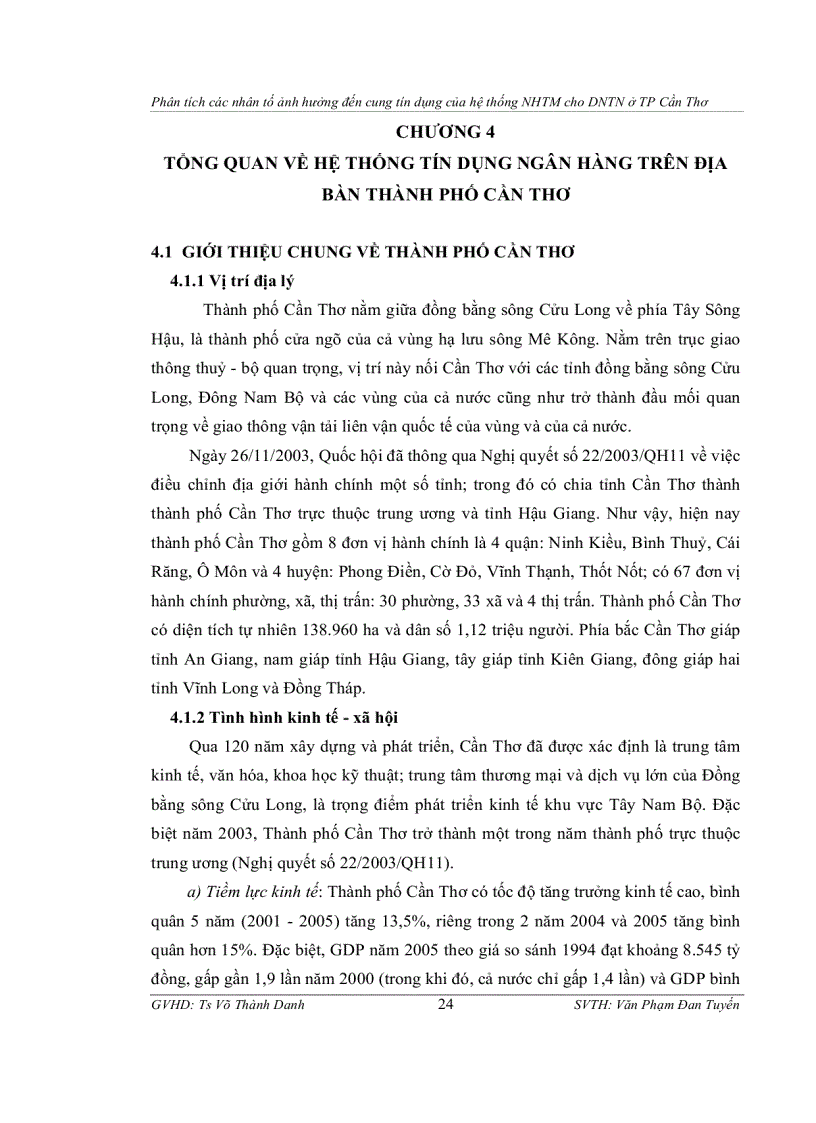 image for page Phân tích các nhân tố ảnh hưởng đến cung tín dụng của hệ thống ngân hàng thương mại cho doanh nghiệp tư nhân ở thành phố cần thơ