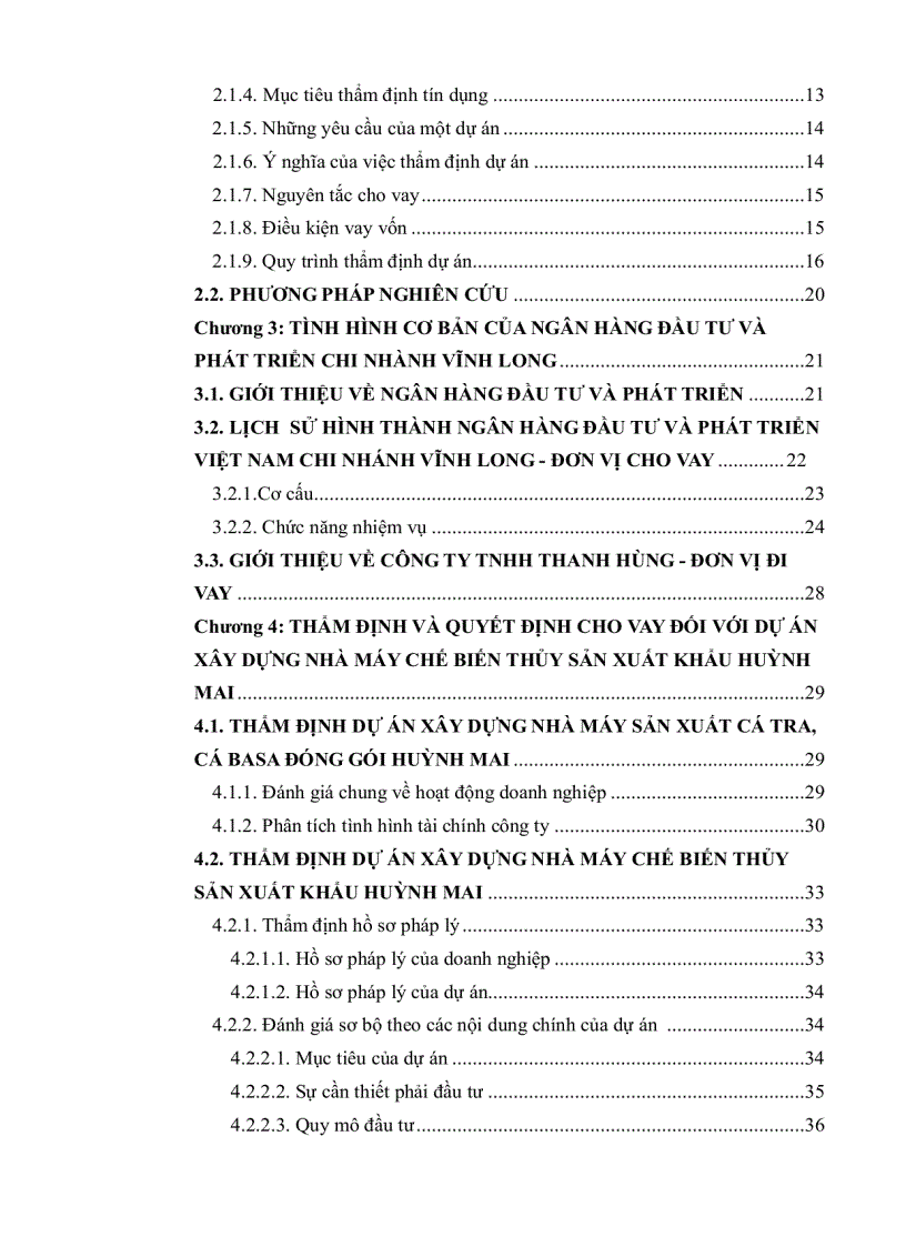 image for page Thẩm định và quyết định cho vay đối với dự án xây dựng nhà máy chế biến thủy sản xuất khẩu huỳnh mai