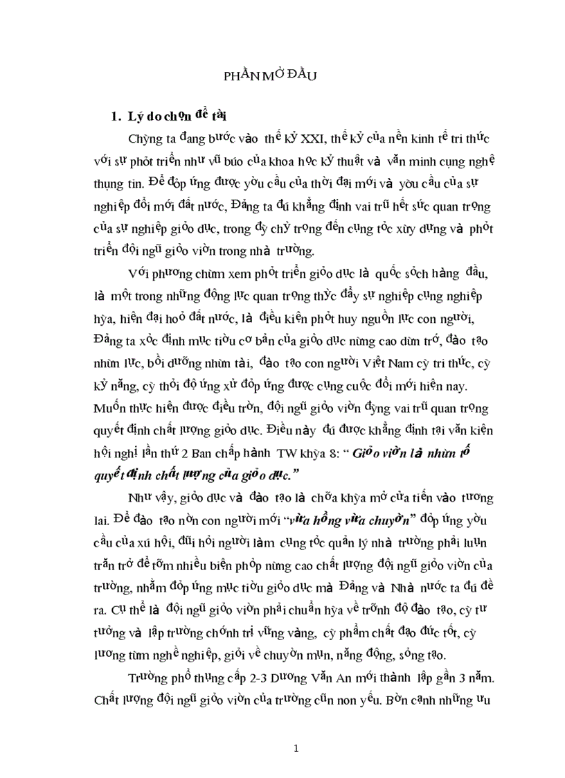 image for page Nâng cao chất lượng đội ngũ giáo viên của Hiệu trưởng trường THCS Thành Minh Thạch Thành