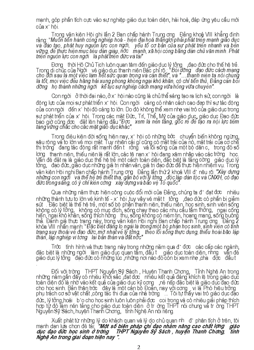 image for page Nâng cao chất lượng đội ngũ giáo viên của Hiệu trưởng trường THCS Thành Minh Thạch Thành