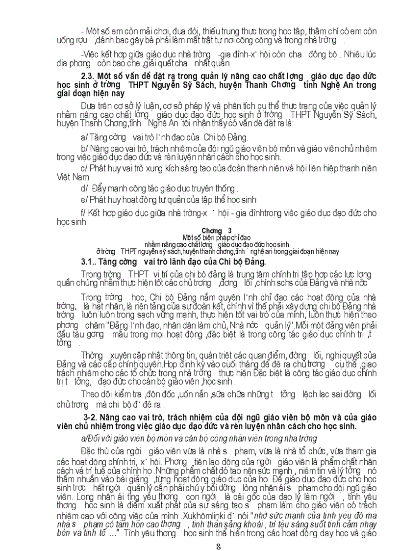 image for page Nâng cao chất lượng đội ngũ giáo viên của Hiệu trưởng trường THCS Thành Minh Thạch Thành