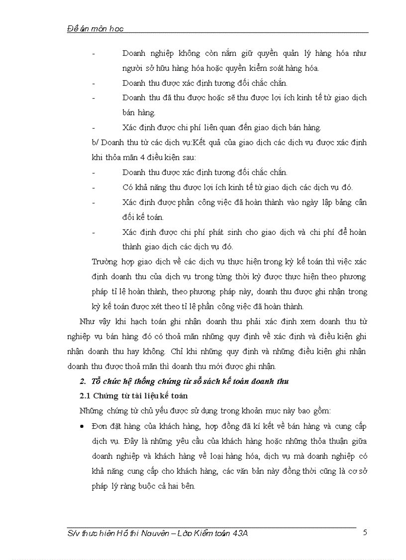 Khóa luận tốt nghiệp Quy trình kiểm toán doanh thu trong kiểm toán báo cáo tài chính 40 trang