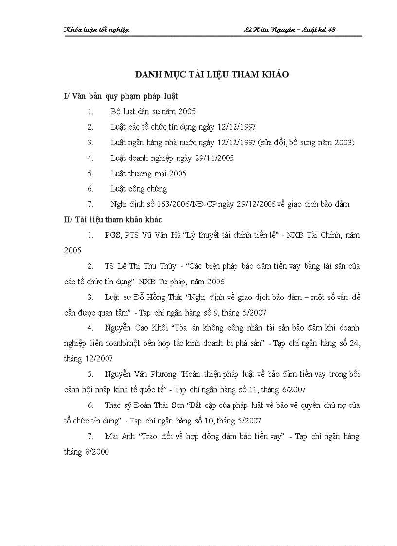 image for page Chế độ pháp lý về bảo đảm tiền vay và thực tiễn áp dụng tại ngân hàng VPBank Chi nhánh Đông Đô