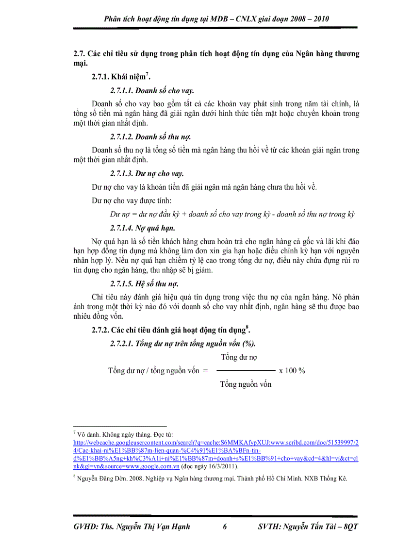 image for page Phân tích hoạt động tín dụng TMCPPT Mê Kông CNLX giai đoạn 2008 2010