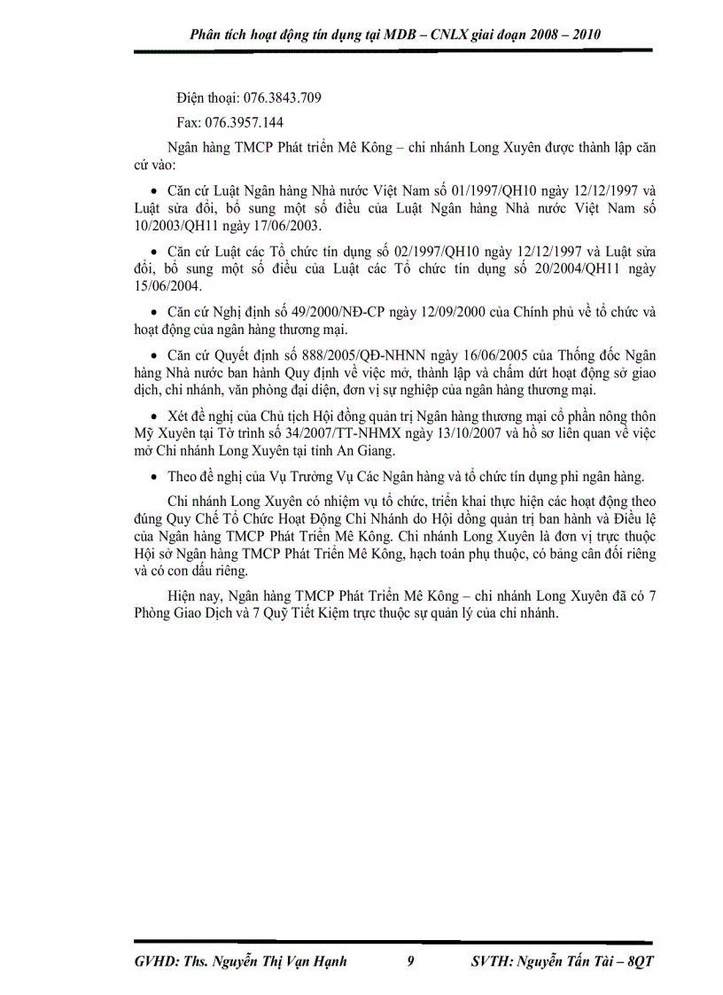 image for page Phân tích hoạt động tín dụng TMCPPT Mê Kông CNLX giai đoạn 2008 2010