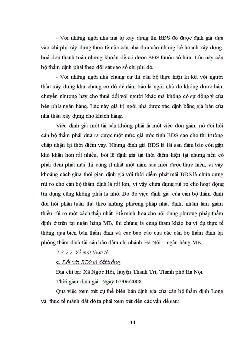 image for page Phương pháp thẩm định bất động sản đảm bảo tại ngân hàng TMCP Quân Đội