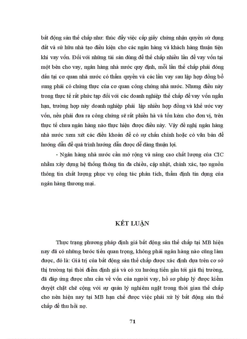 image for page Phương pháp thẩm định bất động sản đảm bảo tại ngân hàng TMCP Quân Đội