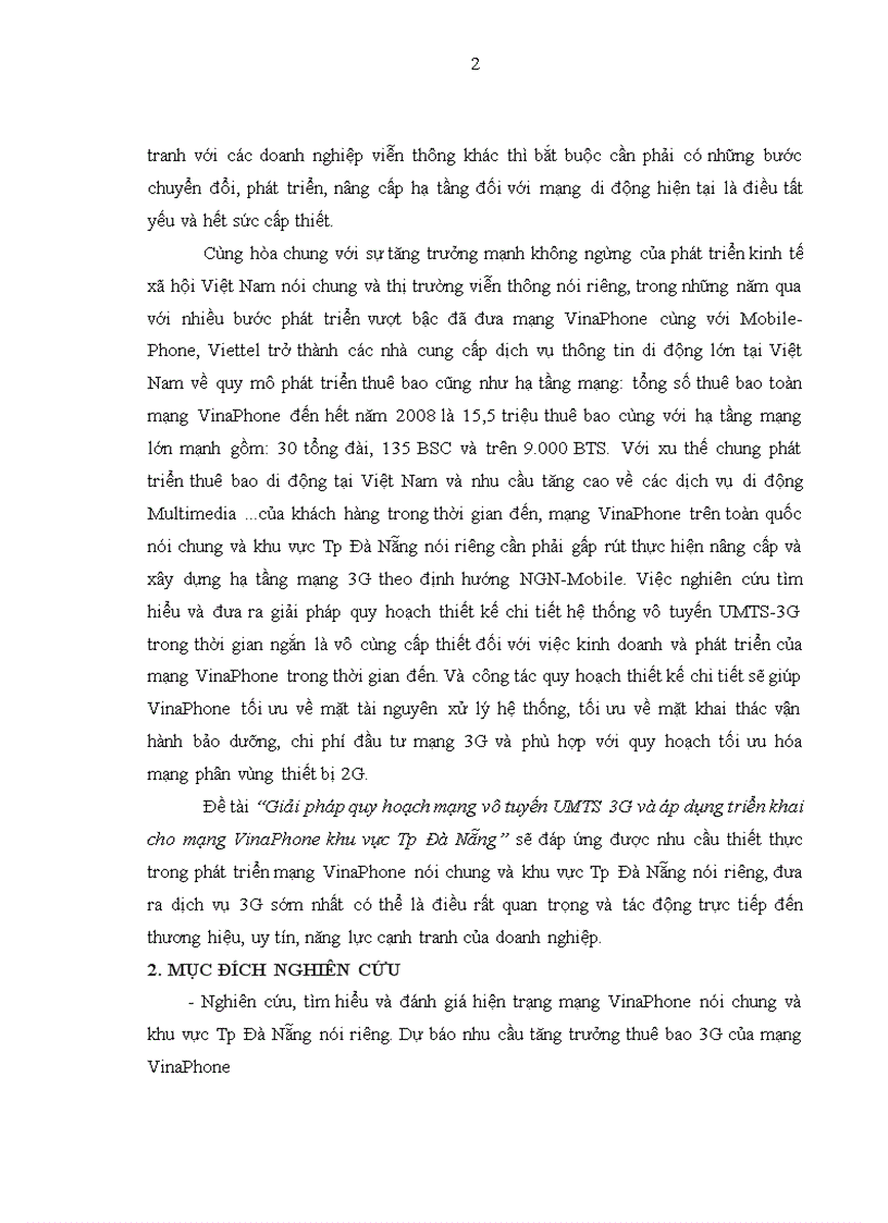 image for page Giải pháp quy hoạch mạng vô tuyến UMTS 3G và áp dụng triển khai cho mạng VinaPhone khu vực Tp Đà Nẵng