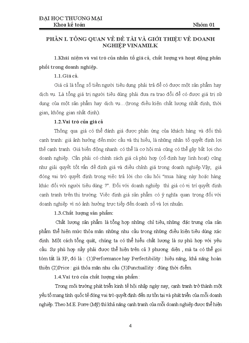 image for page Phân tích ảnh hưởng của nhân tô giá cả và chất lượng đến hoạt động tiêu thụ hàng hóa của DN sữa Vinamilk Môn Kế toán Thương Mại Dịch Vụ SV nhóm 01 ĐH Thương Mại