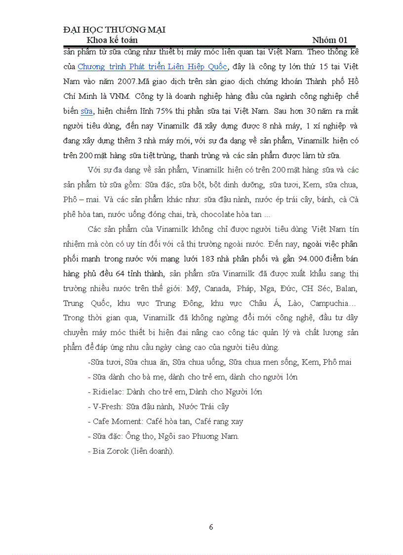 image for page Phân tích ảnh hưởng của nhân tô giá cả và chất lượng đến hoạt động tiêu thụ hàng hóa của DN sữa Vinamilk Môn Kế toán Thương Mại Dịch Vụ SV nhóm 01 ĐH Thương Mại