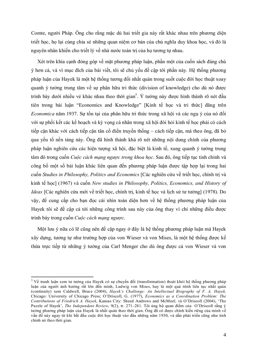 image for page Di sản phương pháp luận của F A Hayek về nghiên cứu các hiện tượng xã hội