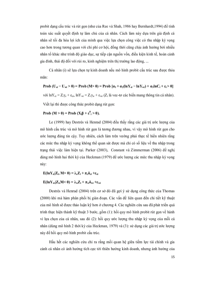 image for page Tác động của trình hộ học vấn tiềm lược tài chính và gia cảnh cá nhân đến quyết định lựa chọn nghề nghiệp Làm chủ hay làm thuê