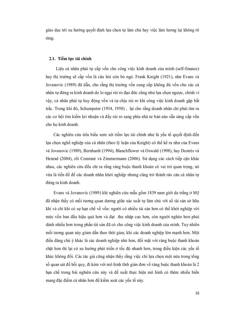 image for page Tác động của trình hộ học vấn tiềm lược tài chính và gia cảnh cá nhân đến quyết định lựa chọn nghề nghiệp Làm chủ hay làm thuê