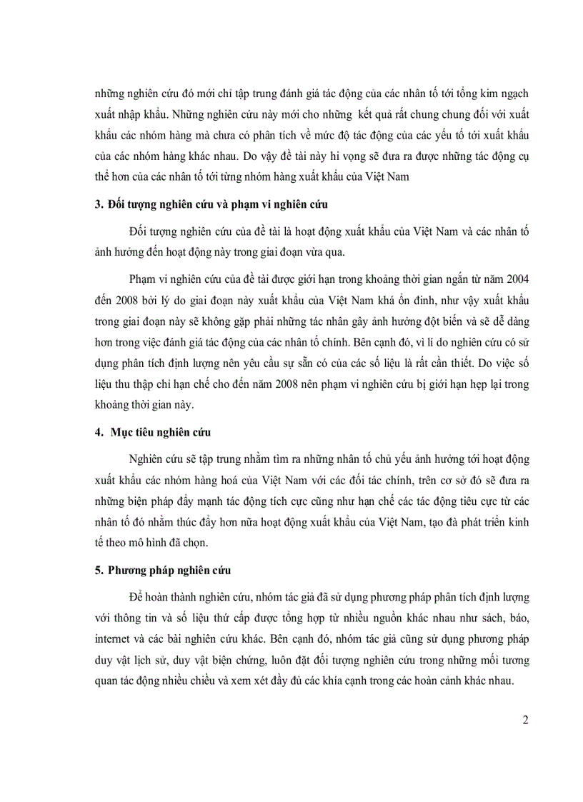 image for page Những yếu tố tác động tới kim ngạch xuất khẩu các nhóm hàng của Việt Nam