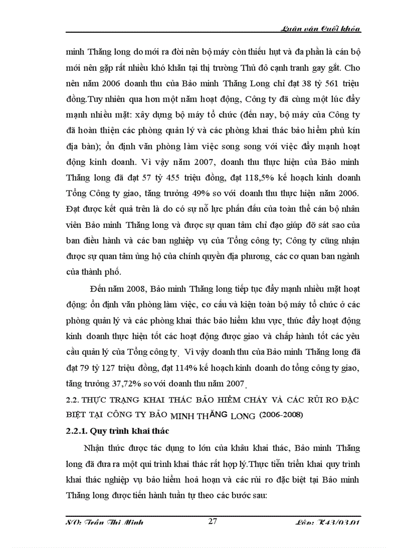 image for page Hoạt động khai thác bảo hiểm cháy và các rủi ro đặc biệt tại công ty bảo minh thăng long