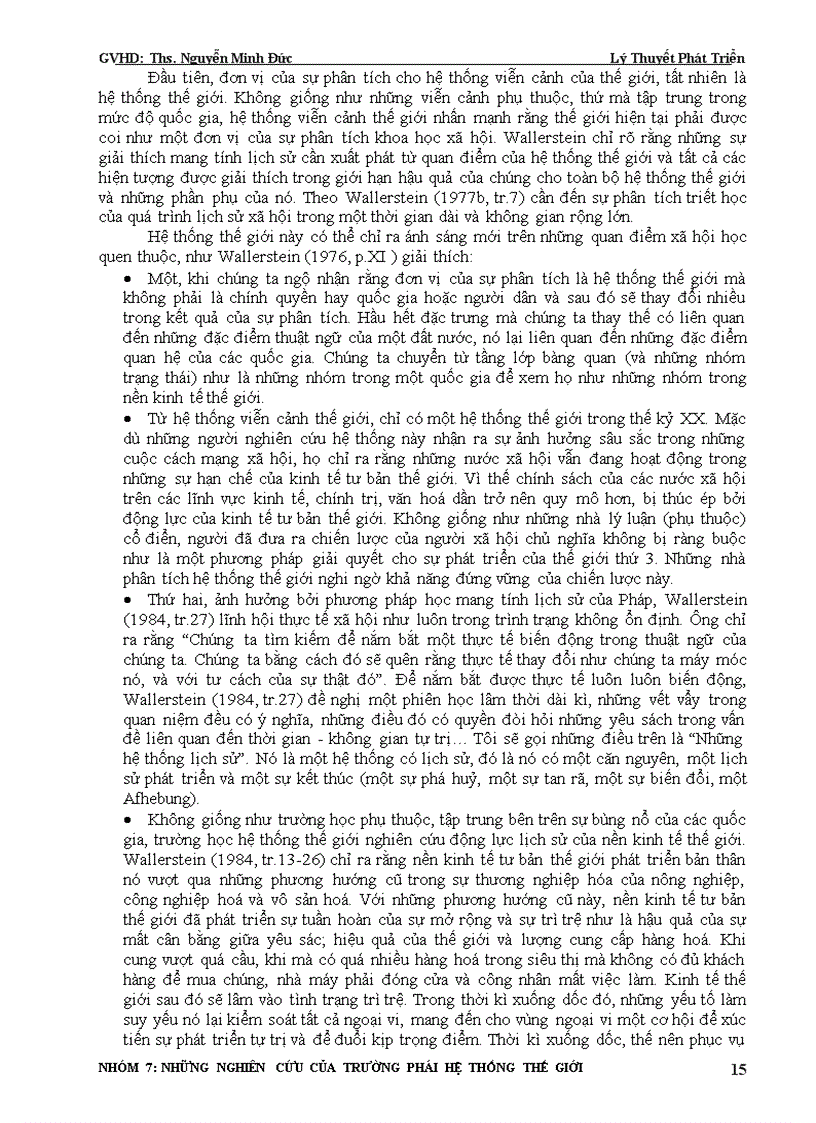 image for page Những nghiên cứu của trường phái hệ thống thế giới