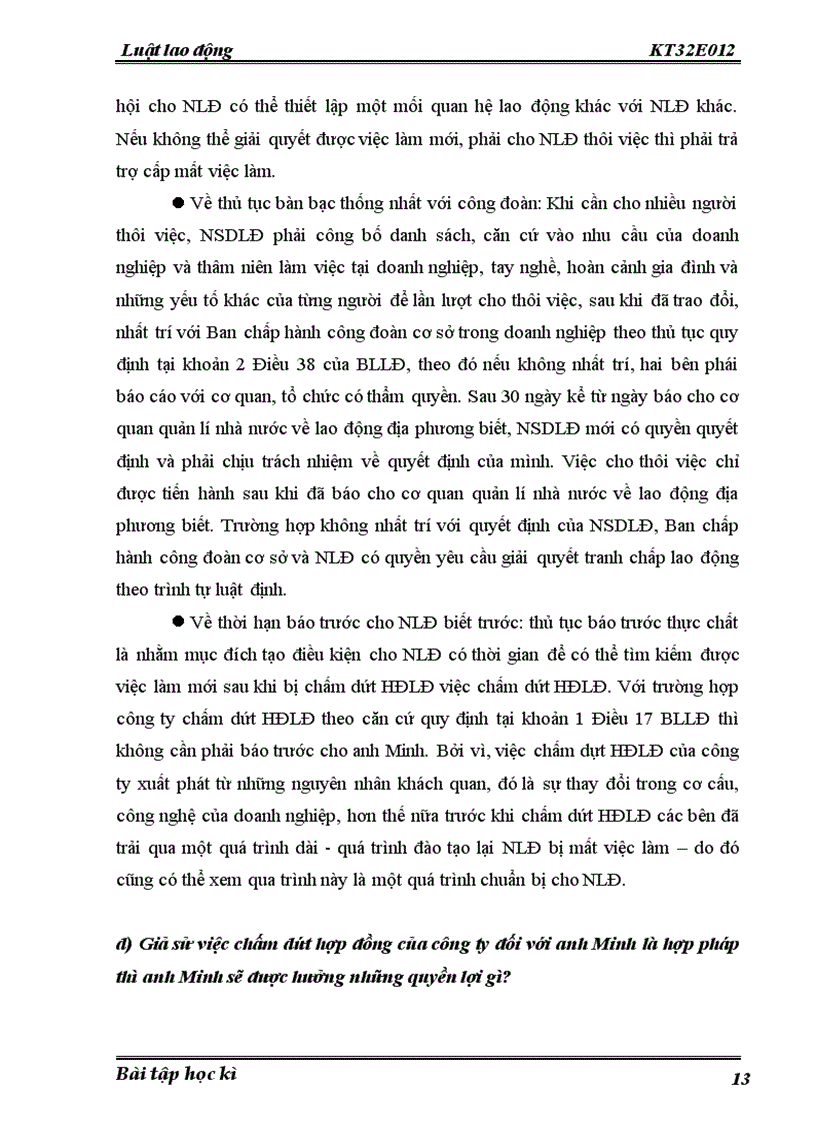 image for page Phân tích và nêu ý kiến về trình tự thủ tục đình công có kèm tình huống