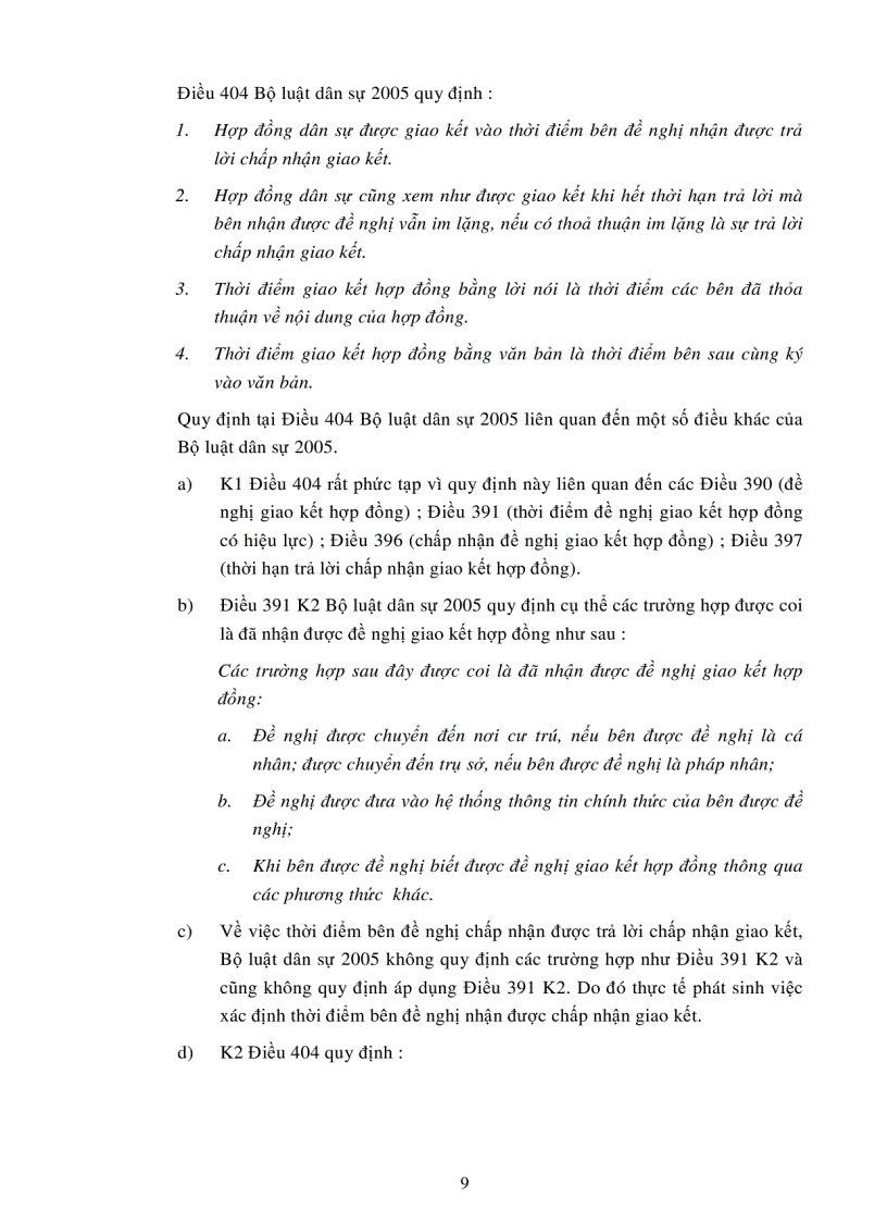 image for page Thời điểm giao kết và thời điểm có hiệu lực của hợp đồng theo qui định của pháp luật và định hướng hoàn thiện