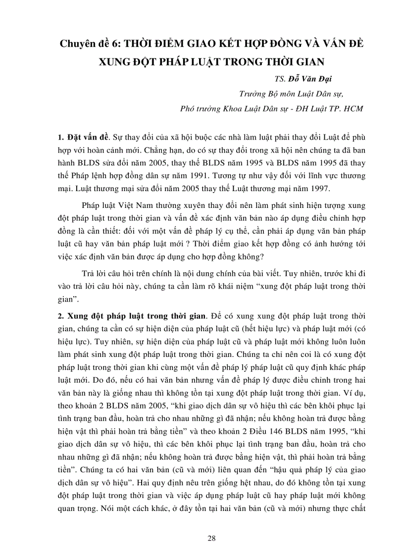 image for page Thời điểm giao kết và thời điểm có hiệu lực của hợp đồng theo qui định của pháp luật và định hướng hoàn thiện