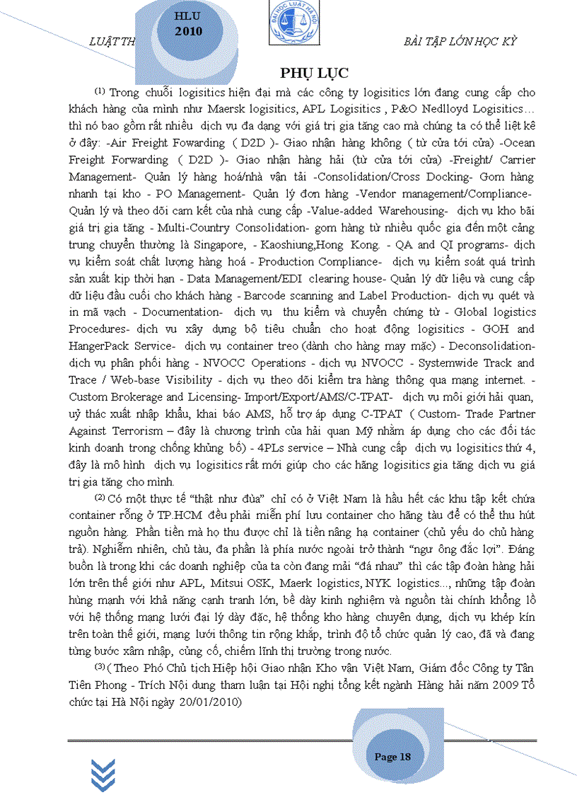 image for page Những vấn đề pháp lý cơ bản của pháp luật điều chỉnh dịch vụ Logistics ở Việt Nam hiện nay một vài nét về thực trạng kinh doanh dịch vụ Logistics nguyên nhân và một số ý kiến