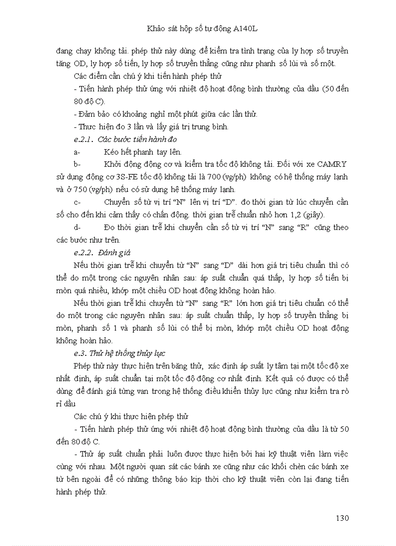image for page Đồ án tốt nghiệp Khảo sát hộp số tự động A140
