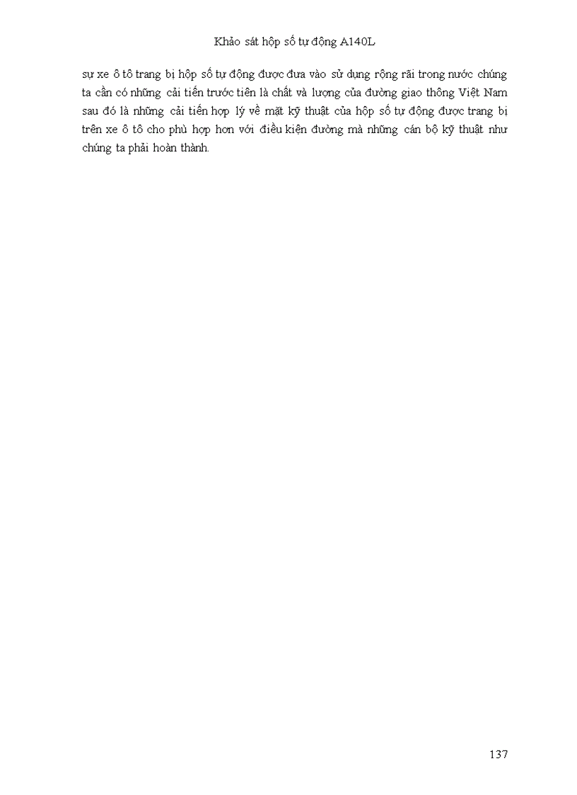 image for page Đồ án tốt nghiệp Khảo sát hộp số tự động A140