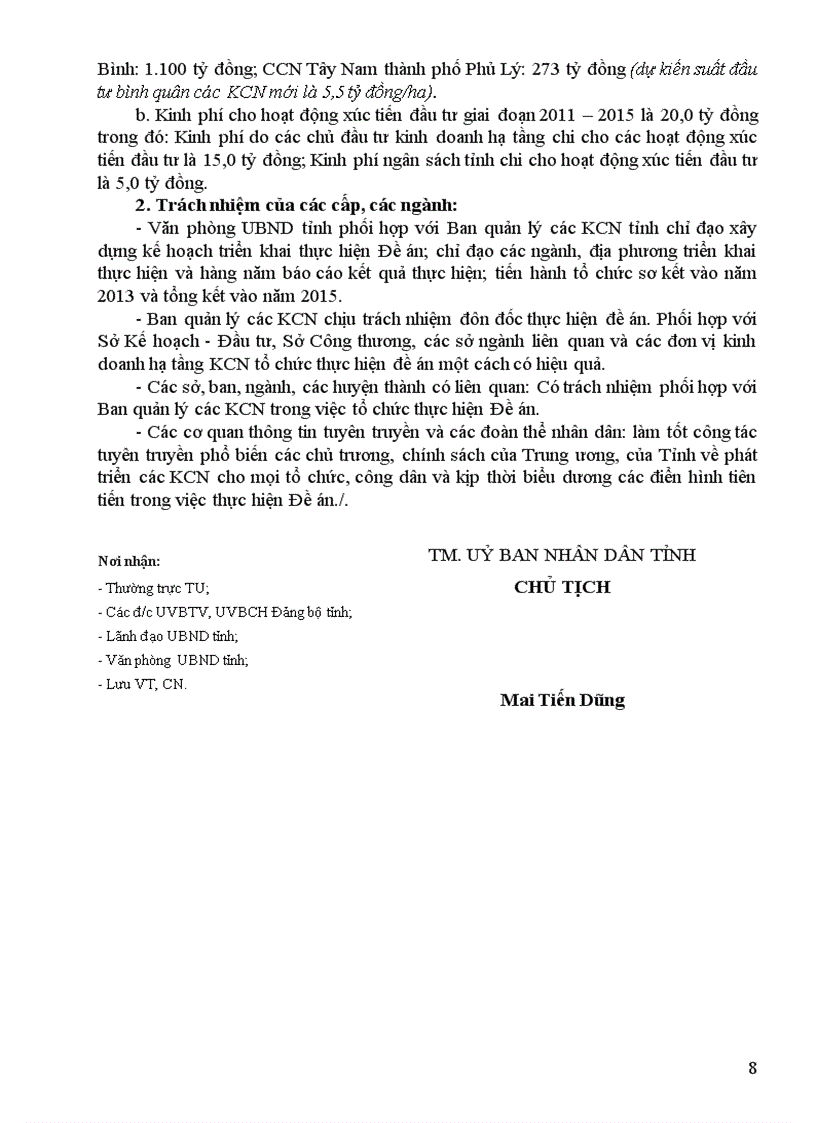 image for page Đẩy nhanh tiến độ đầu tư hạ tầng nâng cao hiệu quả thu hút đầu tư và hoạt động sản xuất kinh doanh của các doanh nghiệp trong các khu công nghiệp tỉnh Hà Nam giai đoạn 2011 2015