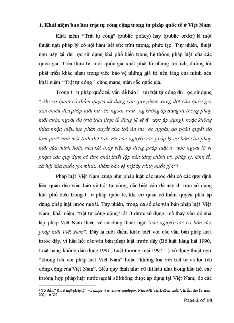 image for page Bảo lưu trật tự công cộng trong tư pháp quốc tế Lý luận và thực tiễn tại Việt Nam