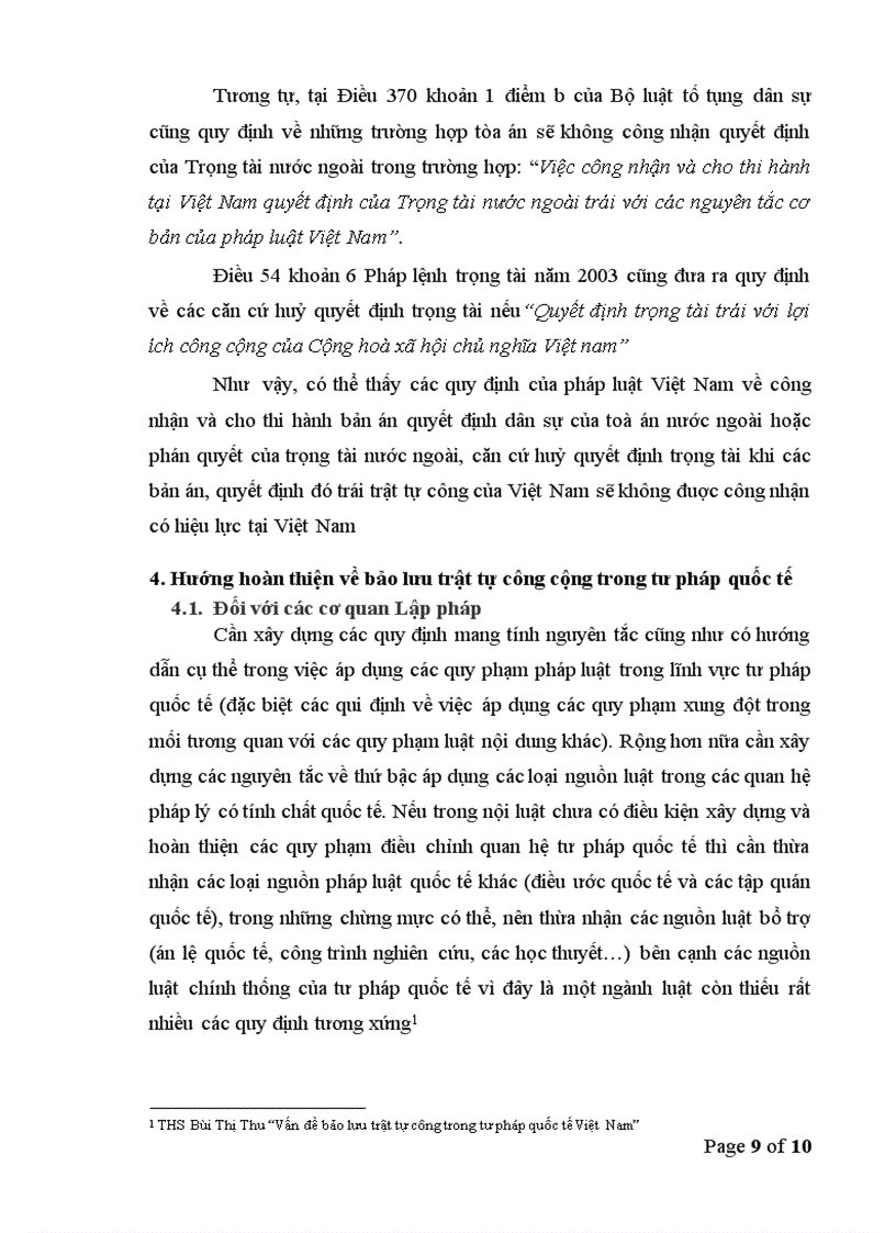 image for page Bảo lưu trật tự công cộng trong tư pháp quốc tế Lý luận và thực tiễn tại Việt Nam