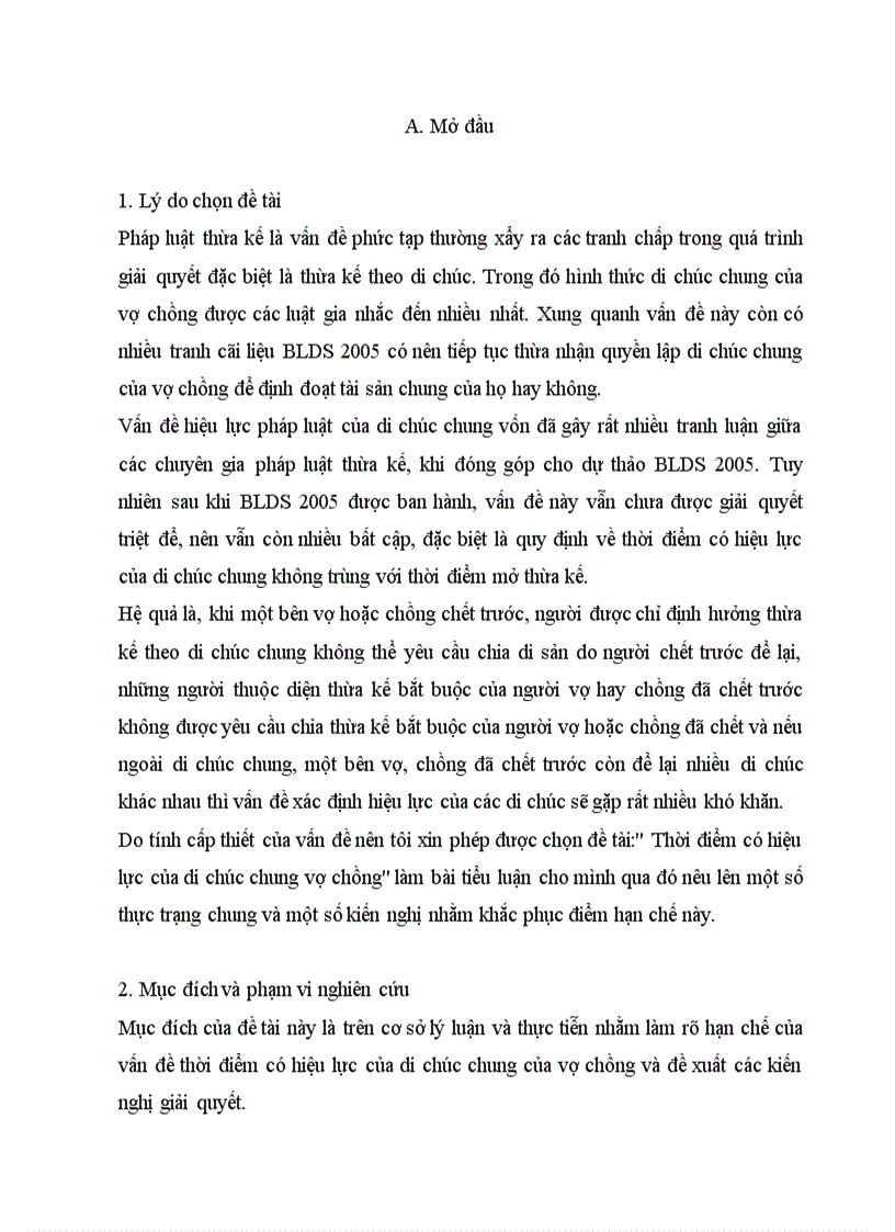 image for page Thời điểm có hiệu lực của di chúc chung vợ chồng