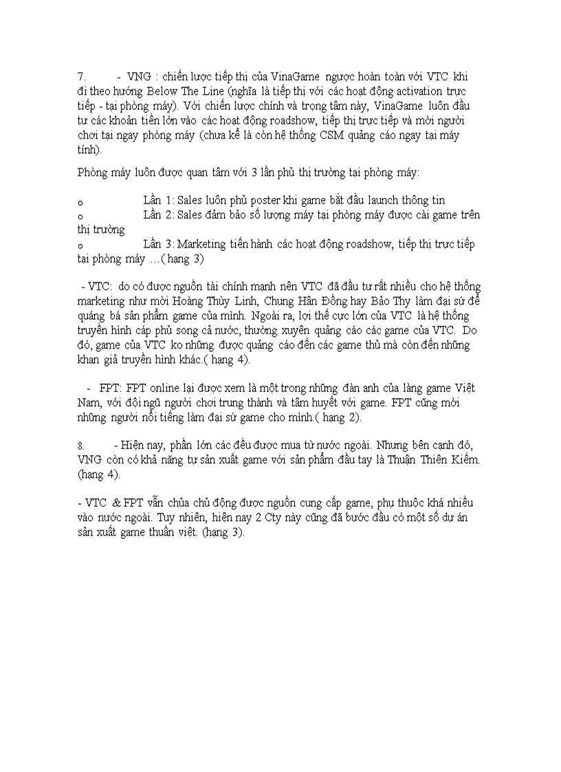 image for page Quản Trị Chiến Lược Chiến lược kinh doanh của VINAGAME