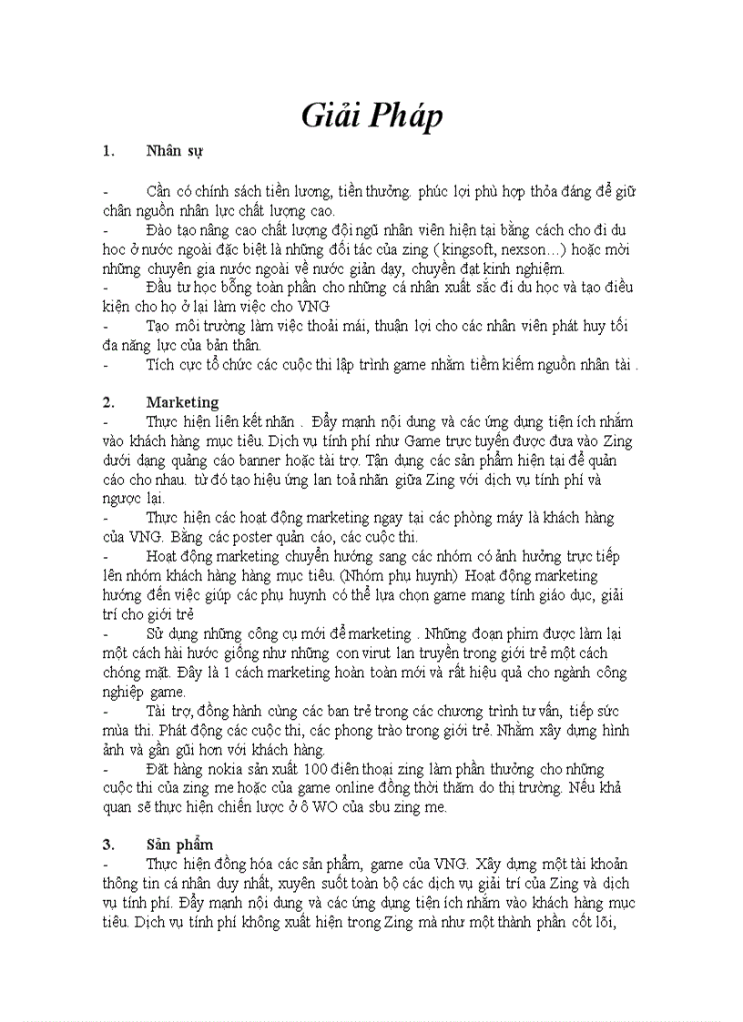 image for page Quản Trị Chiến Lược Chiến lược kinh doanh của VINAGAME